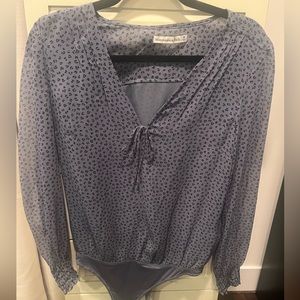 Blue / grey long sleeve Abercrombie bodysuit!